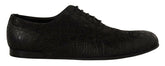 Dolce & Gabbana Black Caiman Leather Mens Oxford Shoes -   -  Dolce & Gabbana.